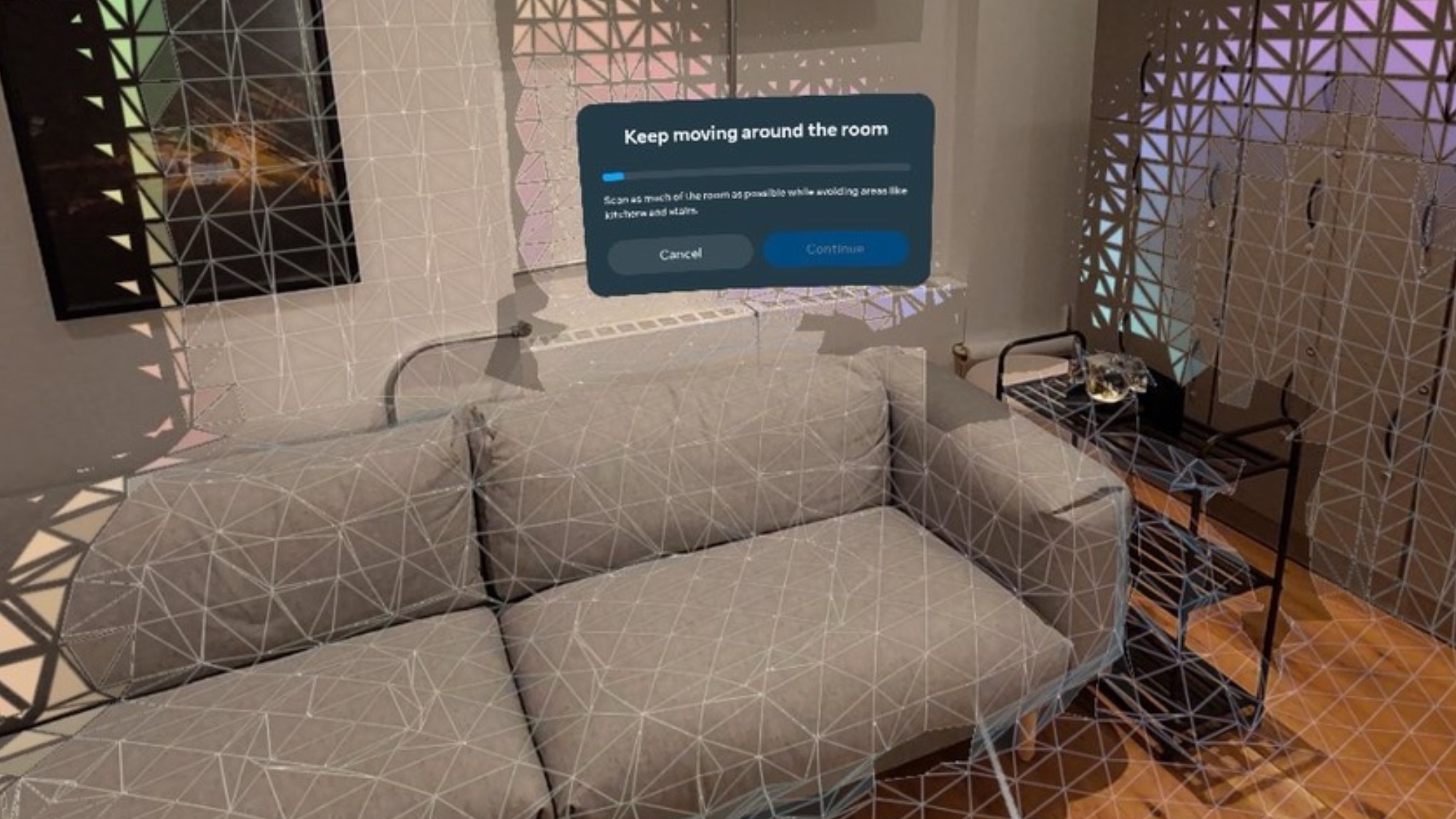 Meta Quest 3 setting up boundaries for room