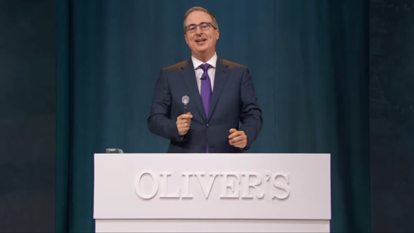 John Oliver aims to secure PBS' funding with giant cabbage, Russell Crowe's jockstrap