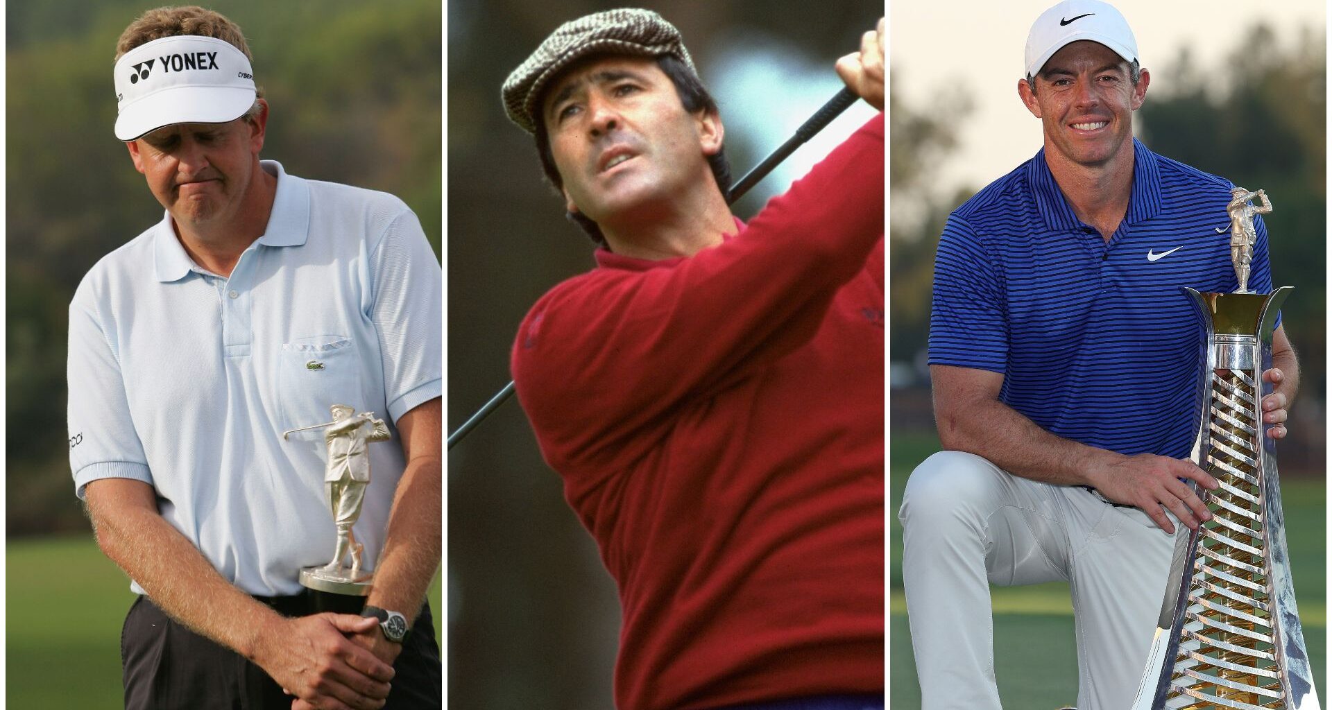 Colin Montgomerie, Seve Ballesteros and Rory McIlroy