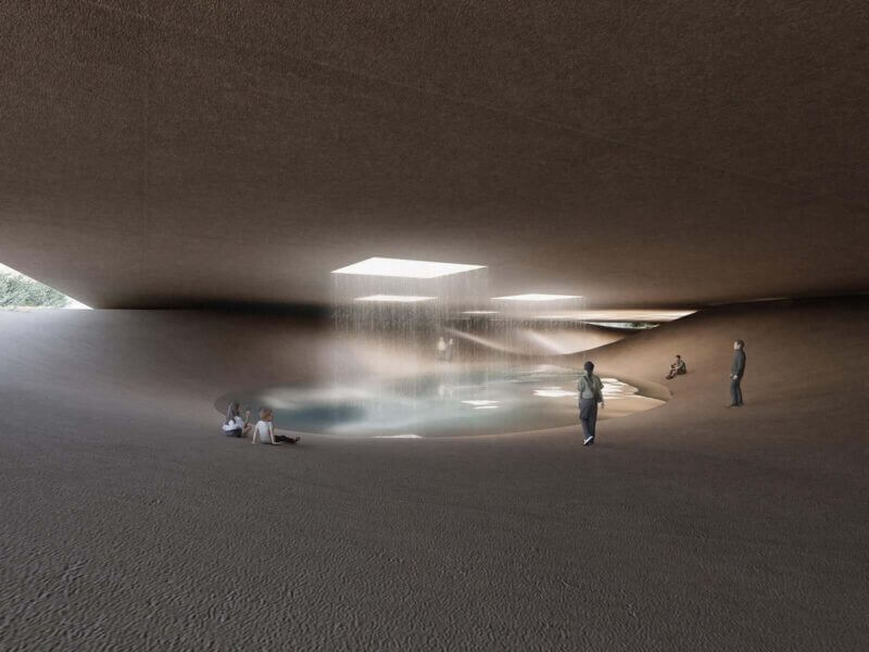 A wading pool will be located at the heart of the museum. 