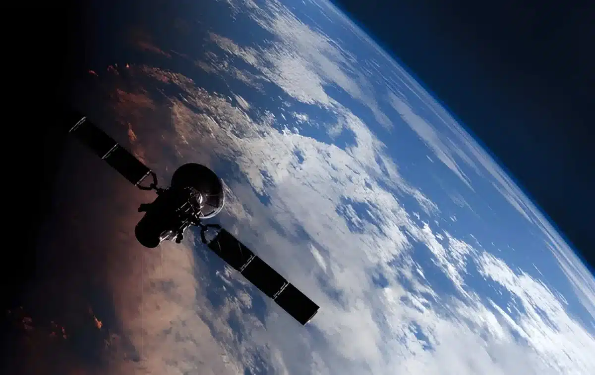 Satellite Foating In Space