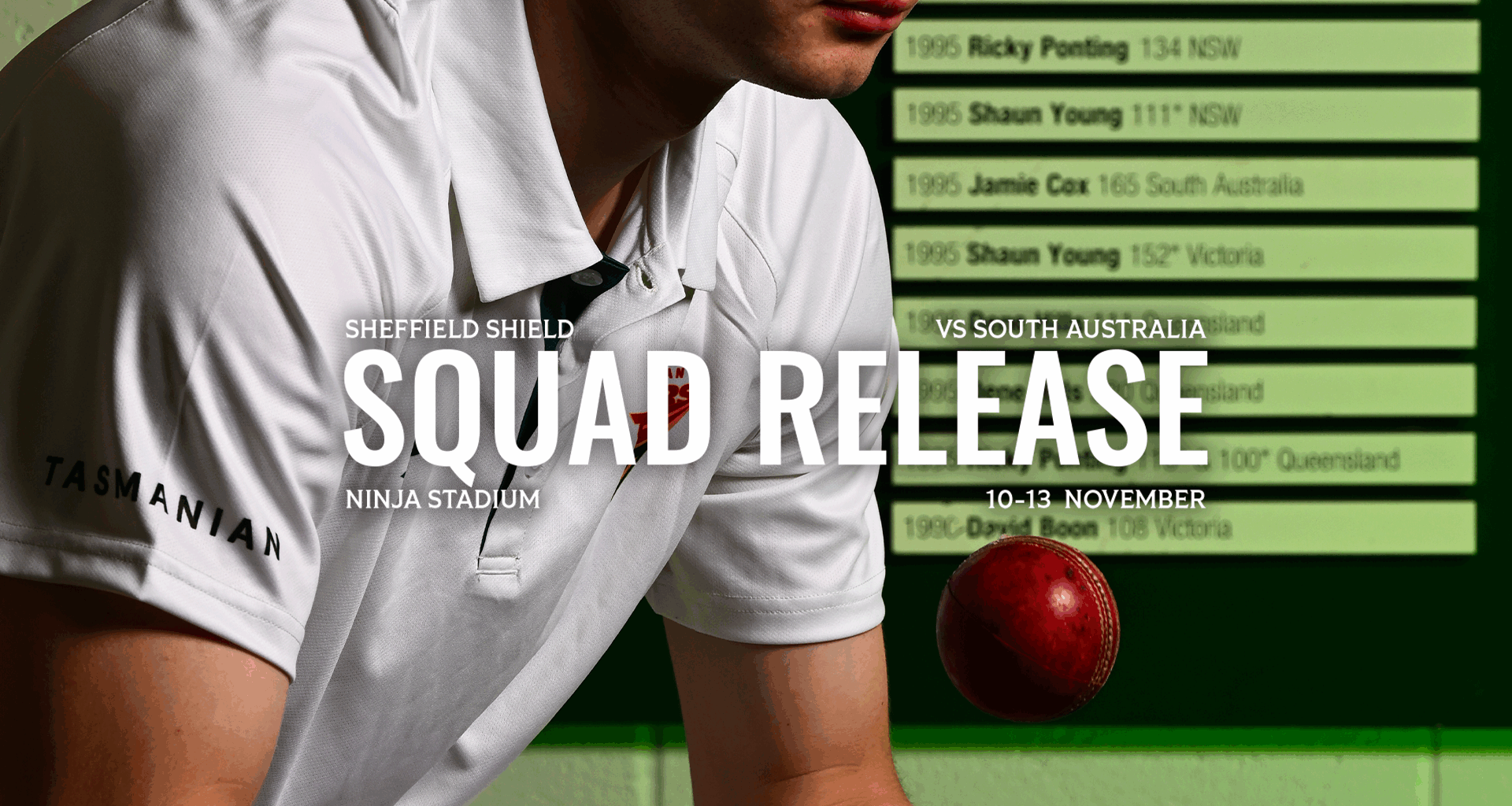 Tigers Sheffield Shield Squad vs South Australia