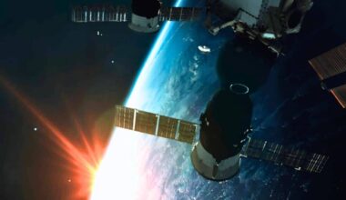 The ISS Orbiting Earth