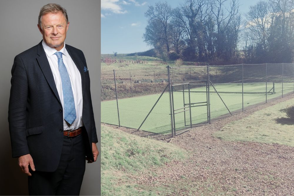 Peer can keep unauthorised tennis court in Welsh countryside after retrospective approval