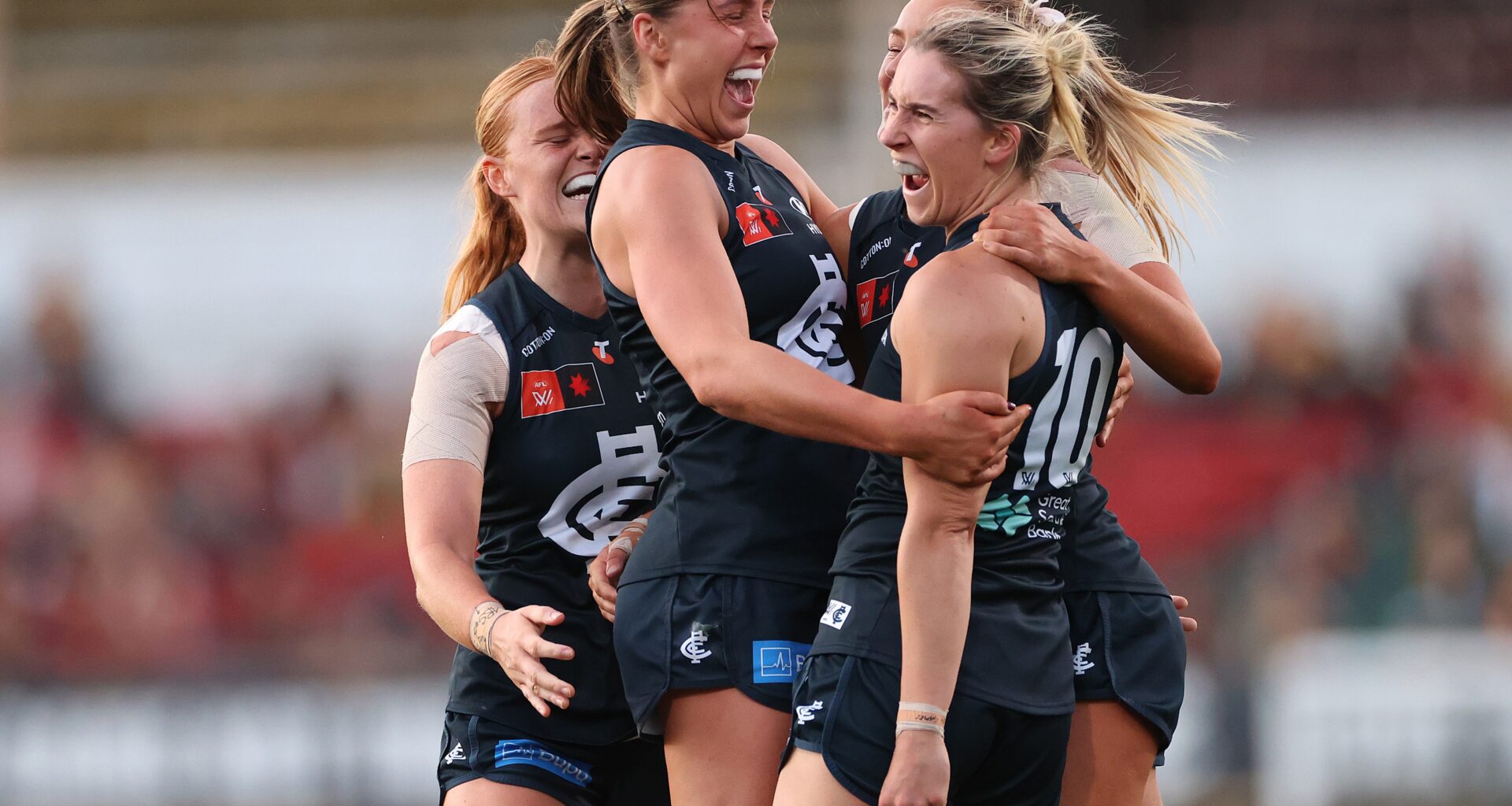 Blues prelim-bound with massive win