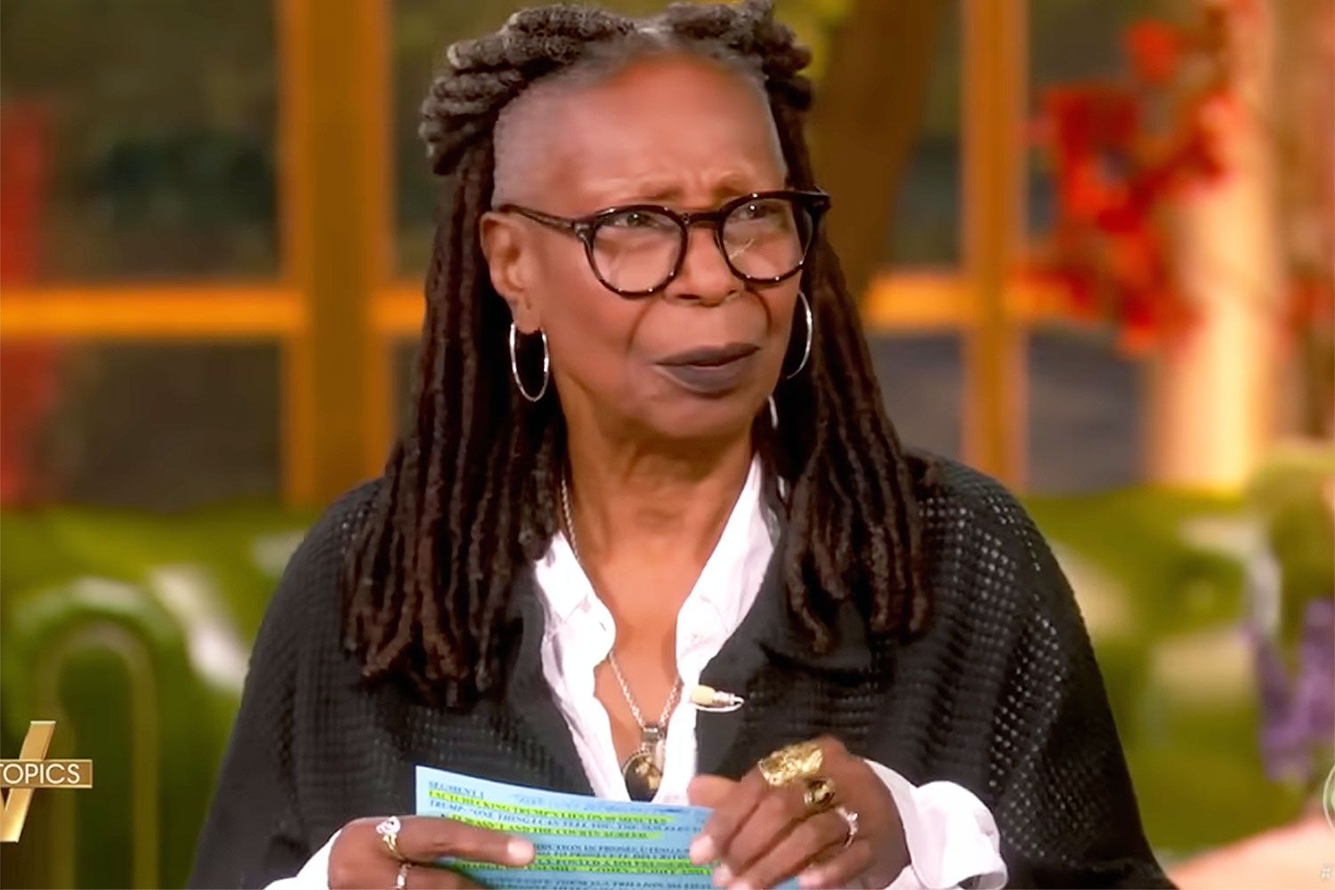 Whoopi Goldberg Rips Up Legal Note Passed to Her Live on 'The View'
