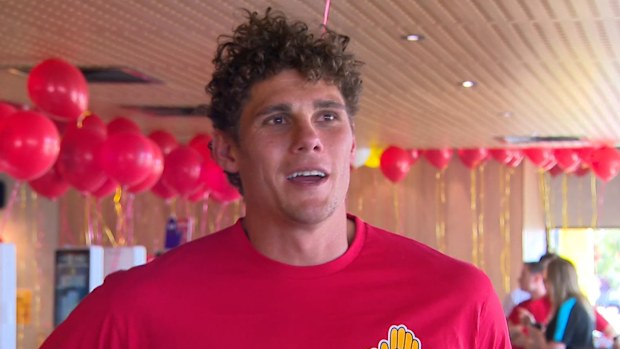 Sydney Swans recruit Charlie Curnow speaks to Nine.