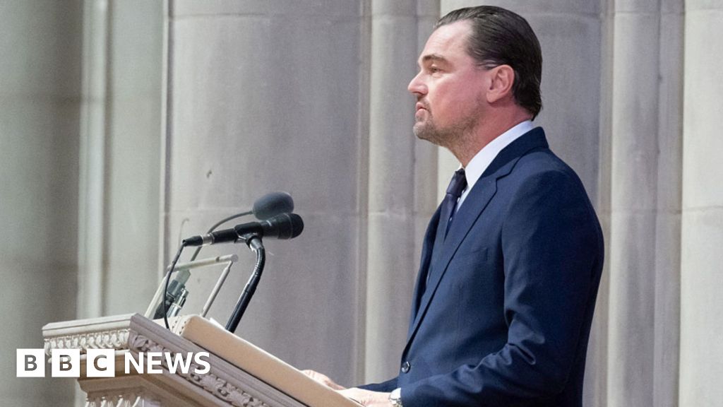Leonardo DiCaprio honours Jane Goodall at funeral in DC - BBC