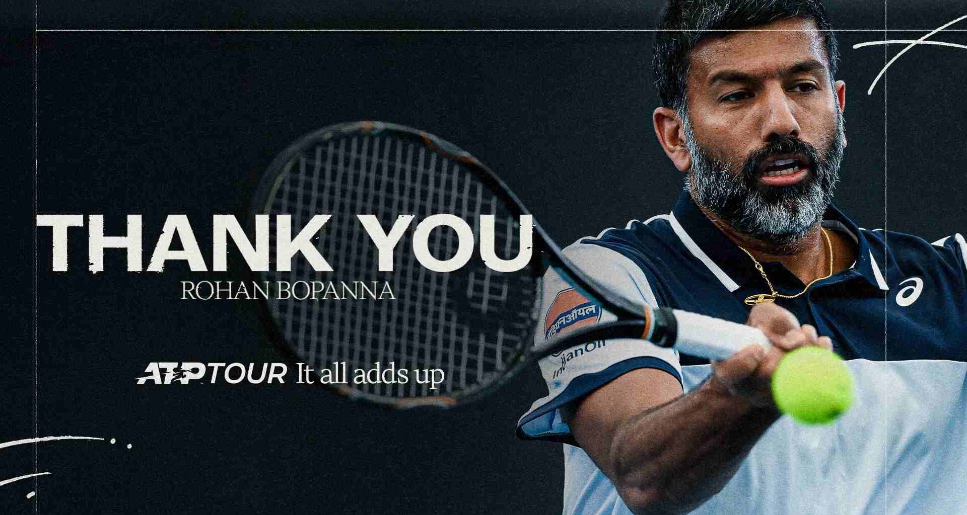 Rohan Bopanna won 26 tour-level doubles titles and reached No. 1 in the PIF ATP Doubles Rankings.