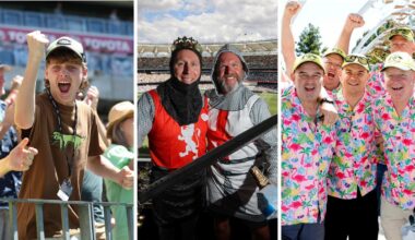 The Ashes gallery: Colourful fans erupt at Optus stadium after rollercoaster first day of Test