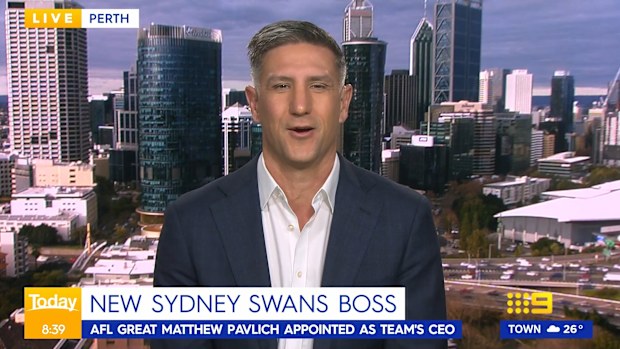 Matthew Pavlich speaks on Nine's Today.