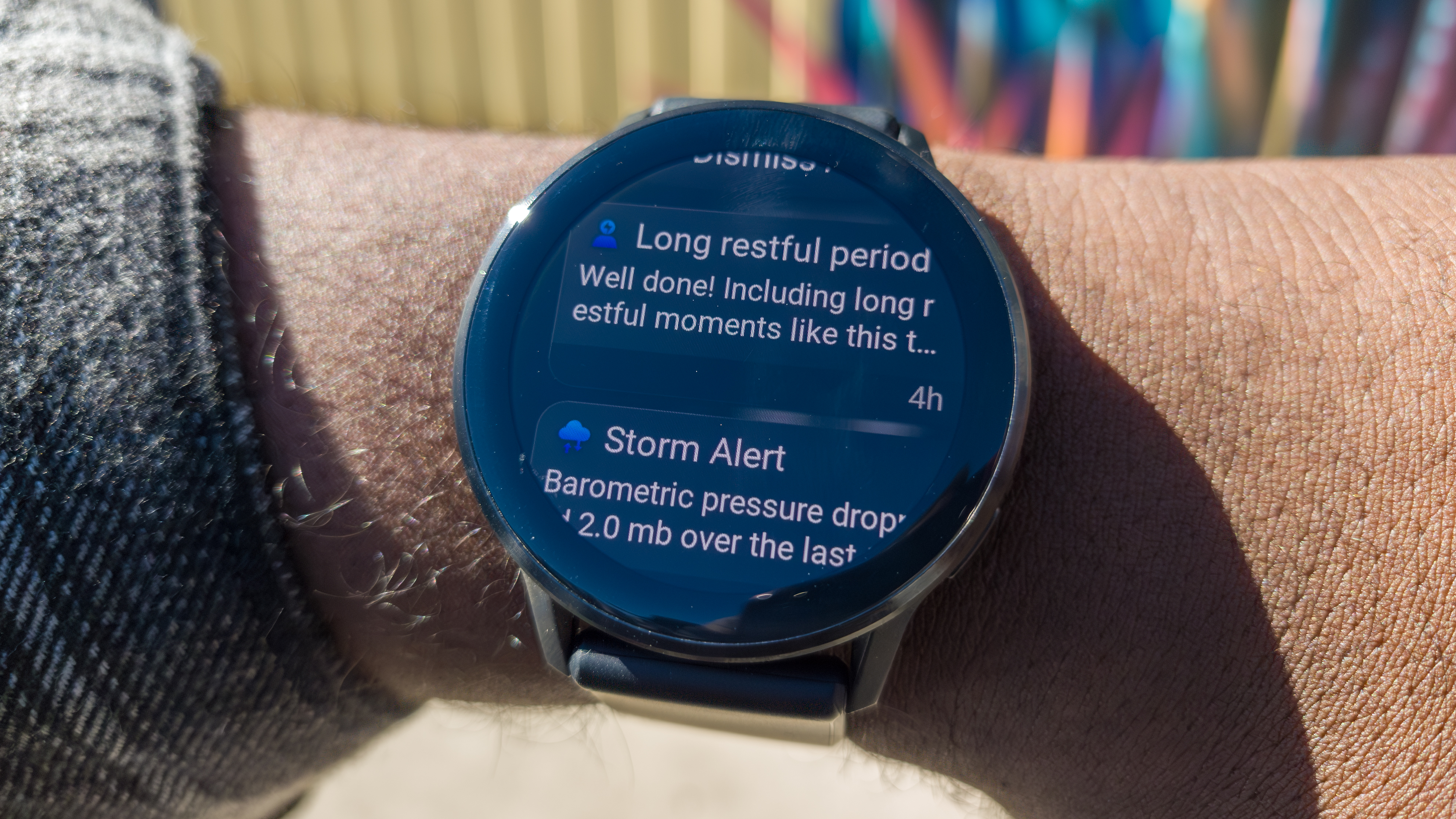 Garmin Venu 4 notification panel