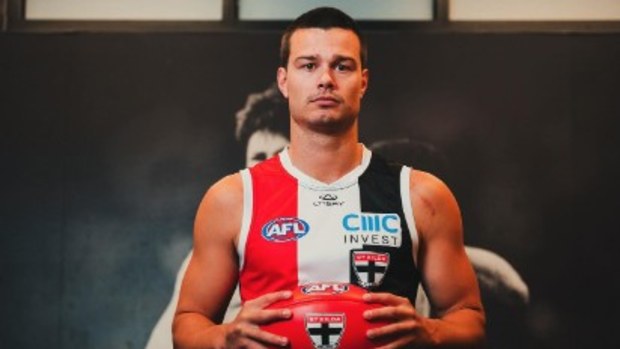 Jack Silvagni in a St Kilda guernsey.