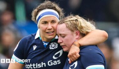 Scotland players Rachel Malcolm and Lana Skeldon