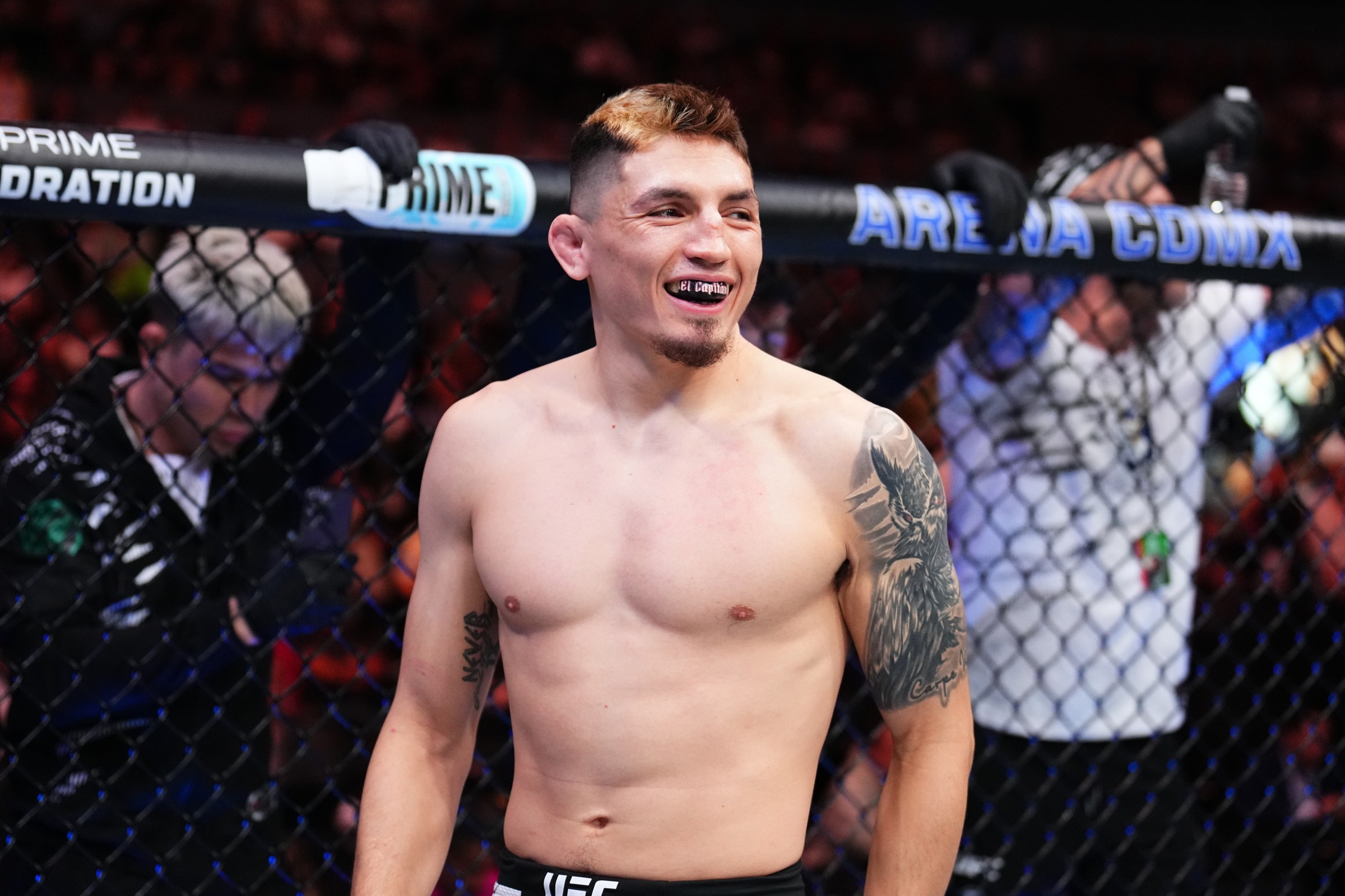 MEXICO CITY, MEXICO - MARCH 29: Vince Morales prepares to face Raul Rosas Jr. in a bantamweight fight during the UFC Fight Night event at CDMX Arena on March 29, 2025 in Mexico City, Mexico. (Photo by Chris Unger/Zuffa LLC)