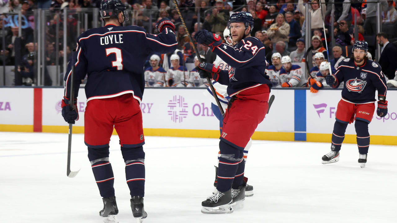 Olivier, Coyle each has 3 points, Blue Jackets hold off Oilers