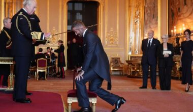 David Beckham gets his long-awaited knighthood from King Charles