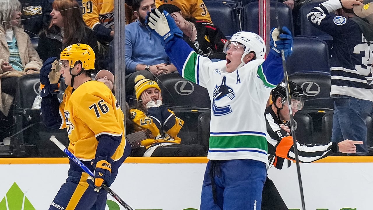 Canucks recover in OT against Predators after blowing 2-goal lead in 3rd