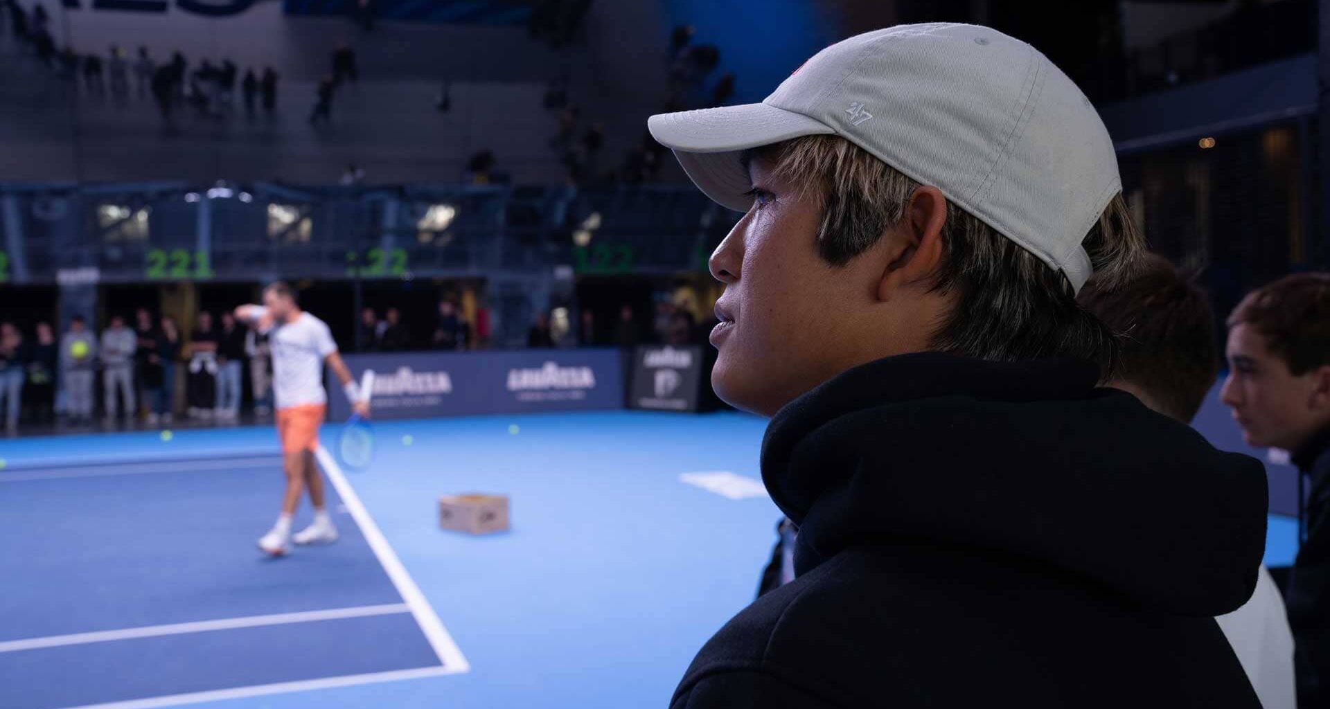 Surfing star Kanoa Igarashi attended the Nitto ATP Finals for the first time.