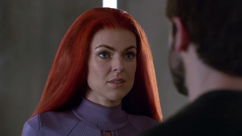 Serinda Swan's Medusa speaking to Iwan Rheon's Maximus in Inhumans