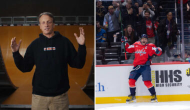 Tony Hawk congratulates Ovechkin on 900th NHL goal