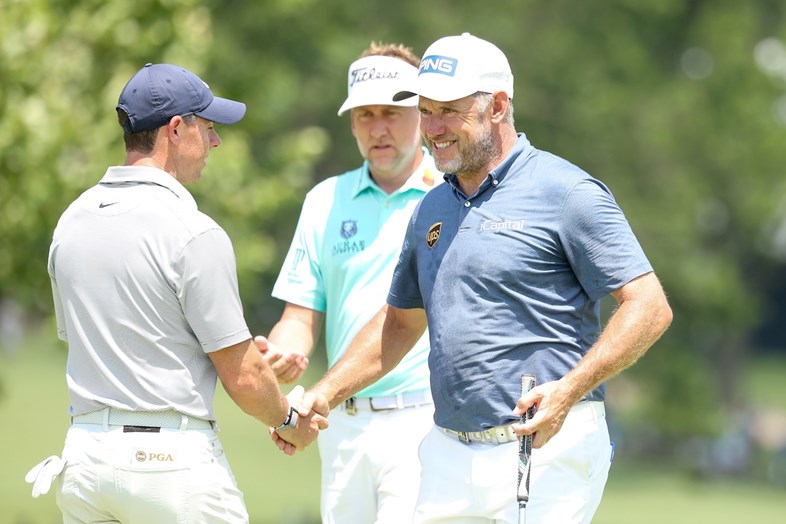 Lee Westwood has said he "doesn't pay much attention" to what Rory McIlroy says when it comes to LIV Golf.