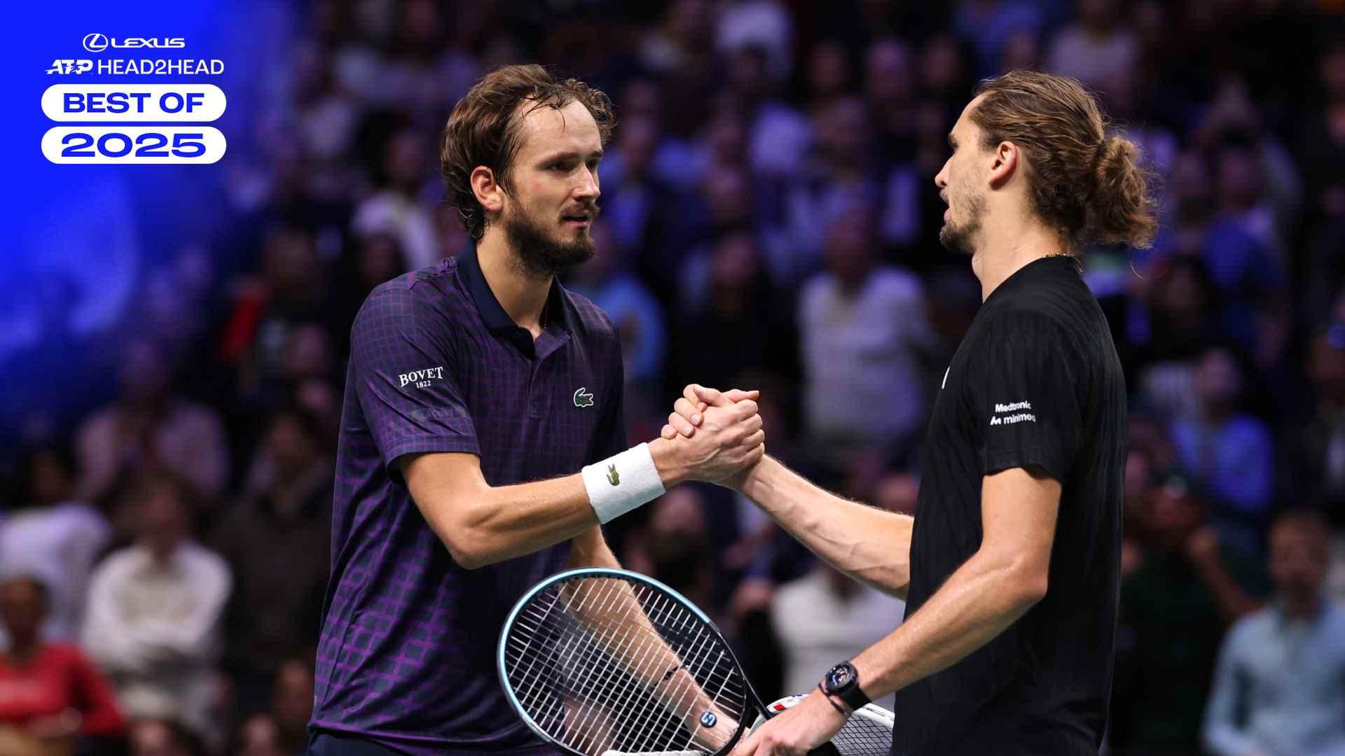 Daniil Medvedev leads Alexander Zverev 14-8 in their Lexus ATP Head2Head series. 