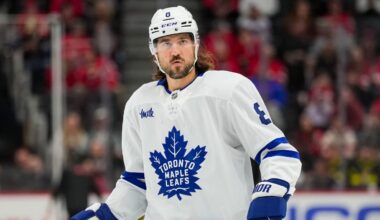 Tanev taken from ice on stretcher during Maple Leafs game
