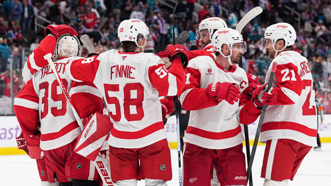 Red Wings recover, defeat Sharks in shootout