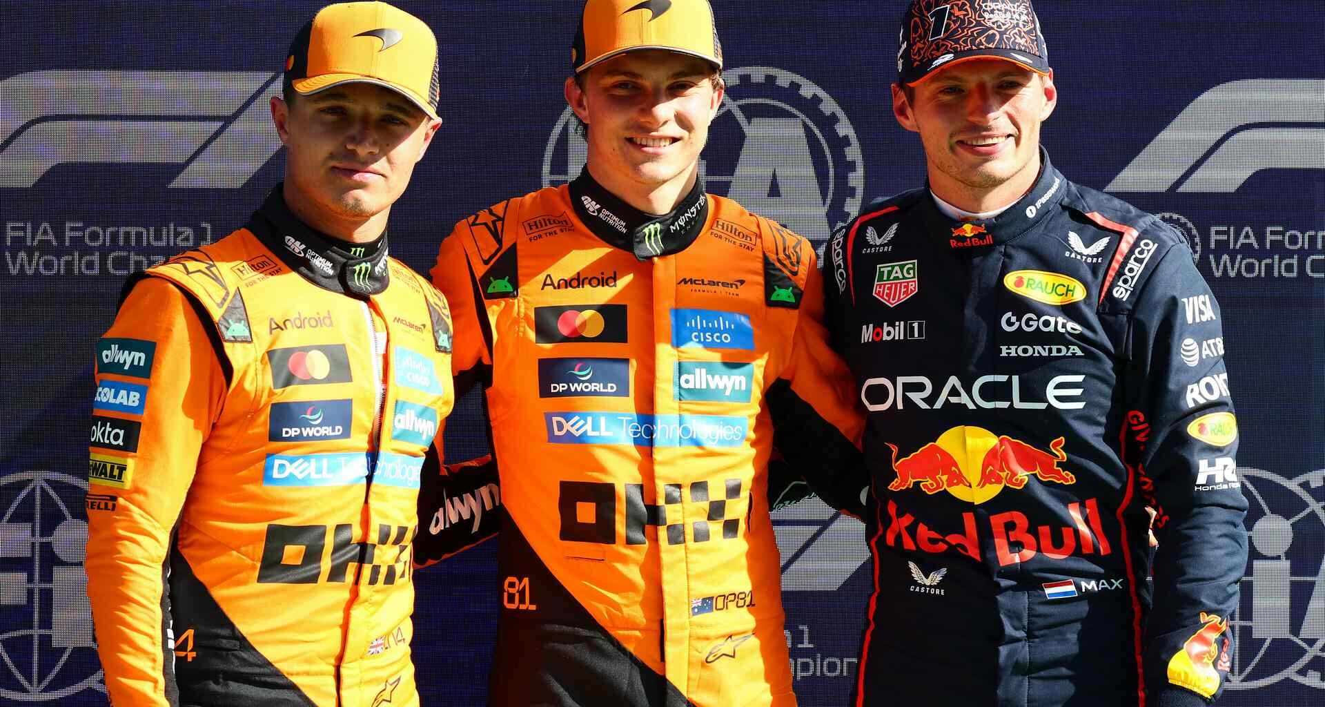 Lando Norris, Oscar Piastri, Max Verstappen, Zandvoort, 2025
