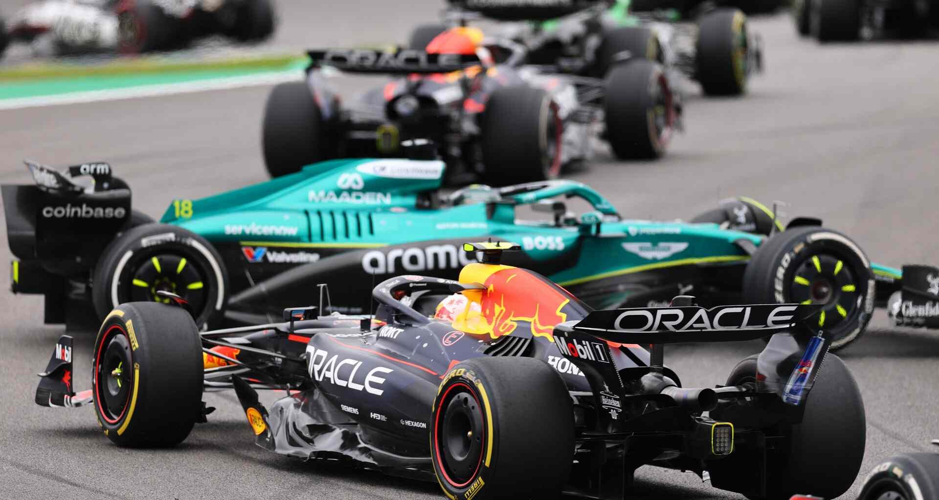 Yuki Tsunoda, Lance Stroll, Interlagos, 2025