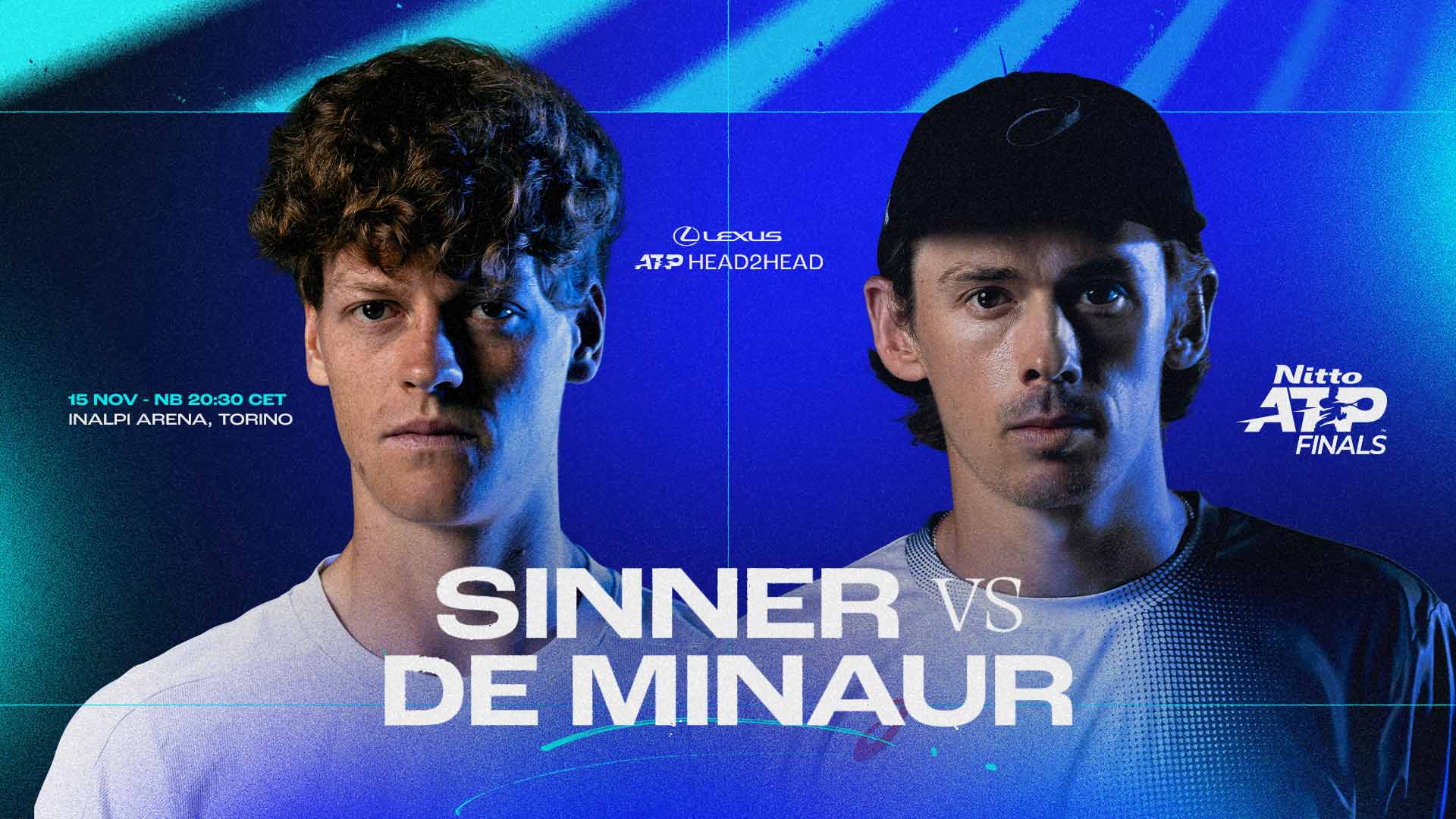 Jannik Sinner is a perfect 12-0 in his Lexus ATP Head2Head series with Alex de Minaur.