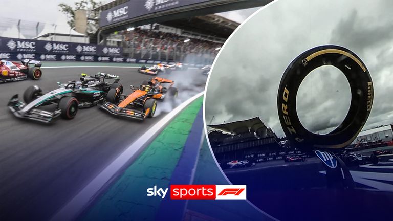 Watch new angles of Oscar Piastri's 10-second penalty collision with Kimi Antonelli which caused a DNF for Charles Leclerc.