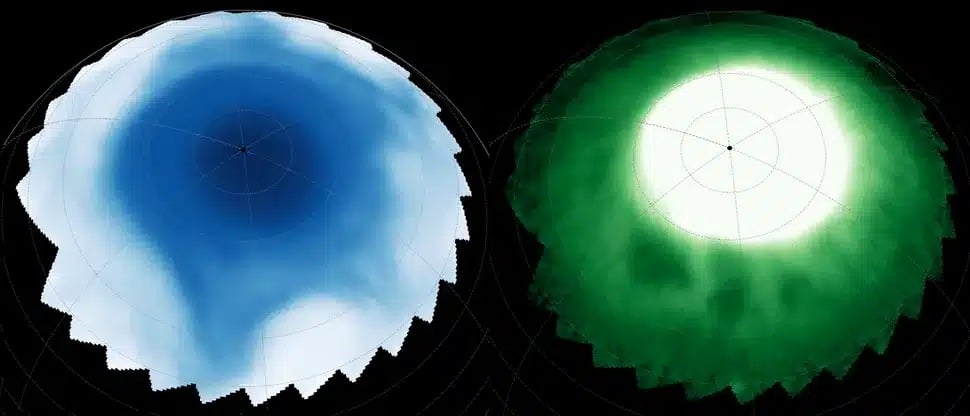 The Asymmetrical Star In The Stratosphere (left) And The Dark Pearls In The Ionosphere (right).