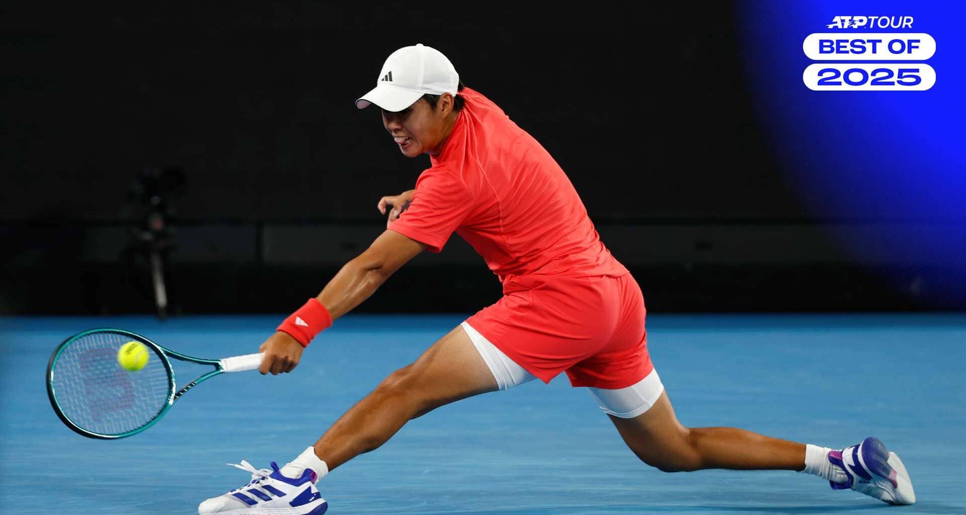 Learner Tien defeats Daniil Medvedev in five sets at the Australian Open.