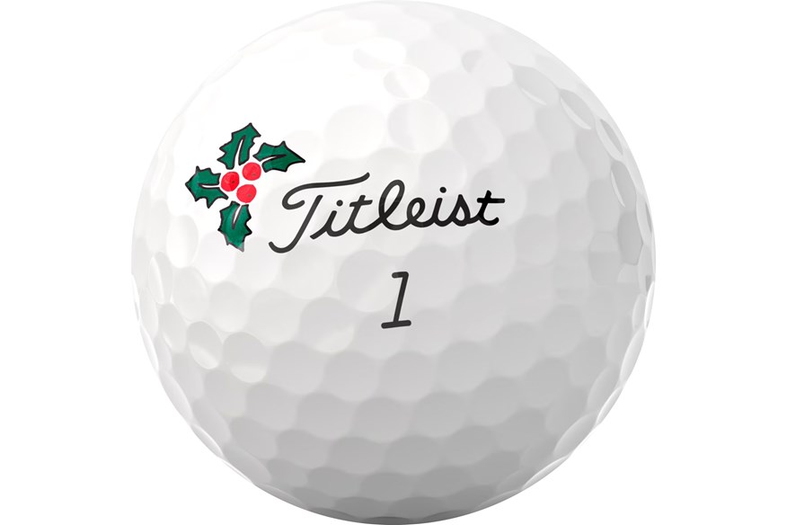 The limited-edition Christmas version of the Titleist Pro V1.