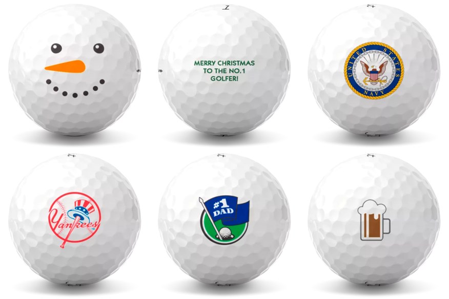 You can customize your Pro V1 and Pro V1x golf balls with messages and logos.