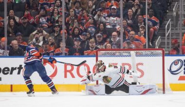 Blackhawks lose in overtime in front of distracted Oilers crowd