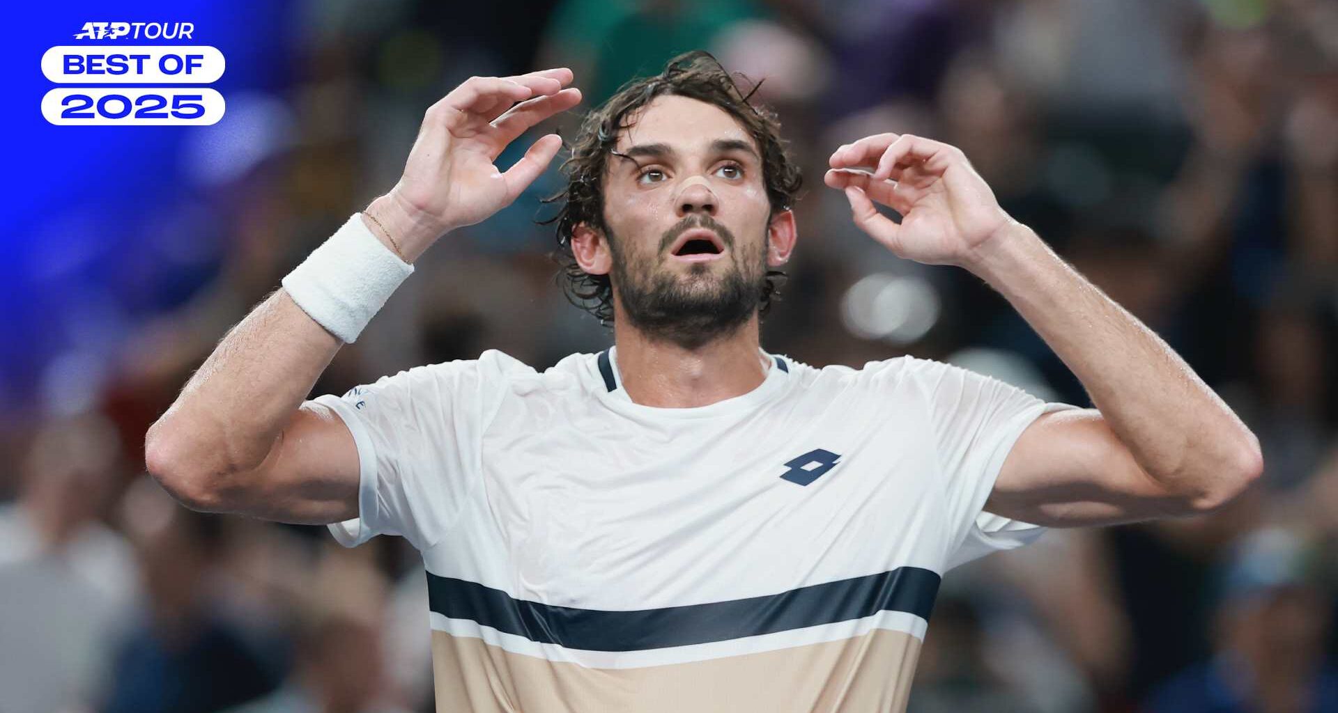 Valentin Vacherot defeats Novak Djokovic in straight sets at the Rolex Shanghai Masters.
