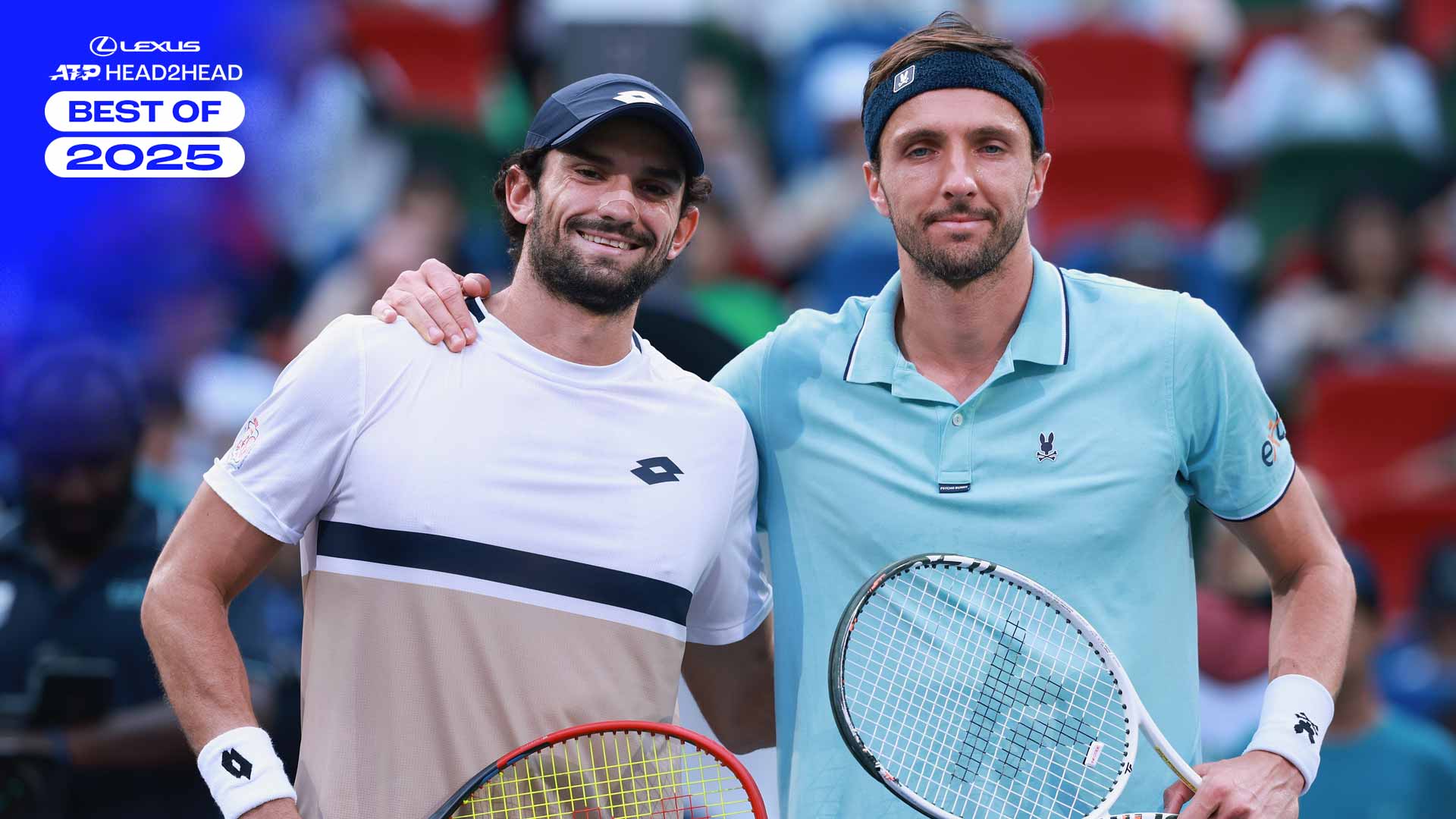 Valentin Vacherot leads Arthur Rinderknech 2-0 in their Lexus ATP Head2Head series.