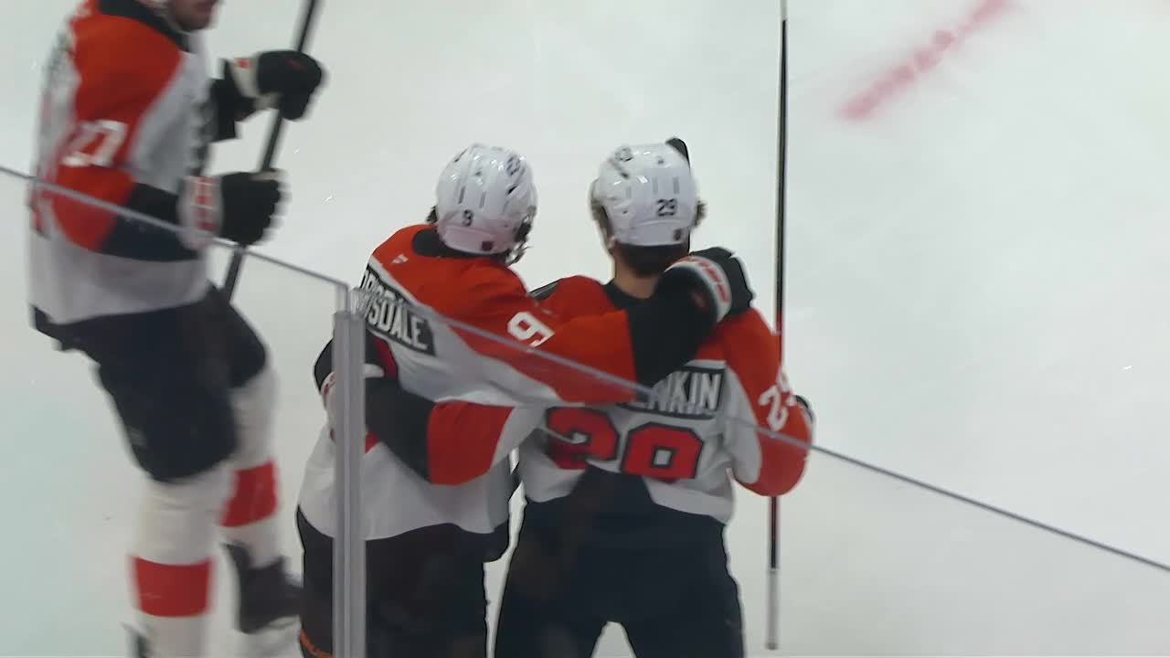 Grebenkin ties it with first NHL goal