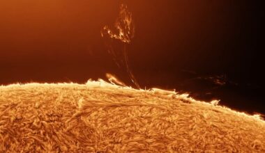 Astrophotographer captures fiery plasma dancing above the sun in stunning close-up video