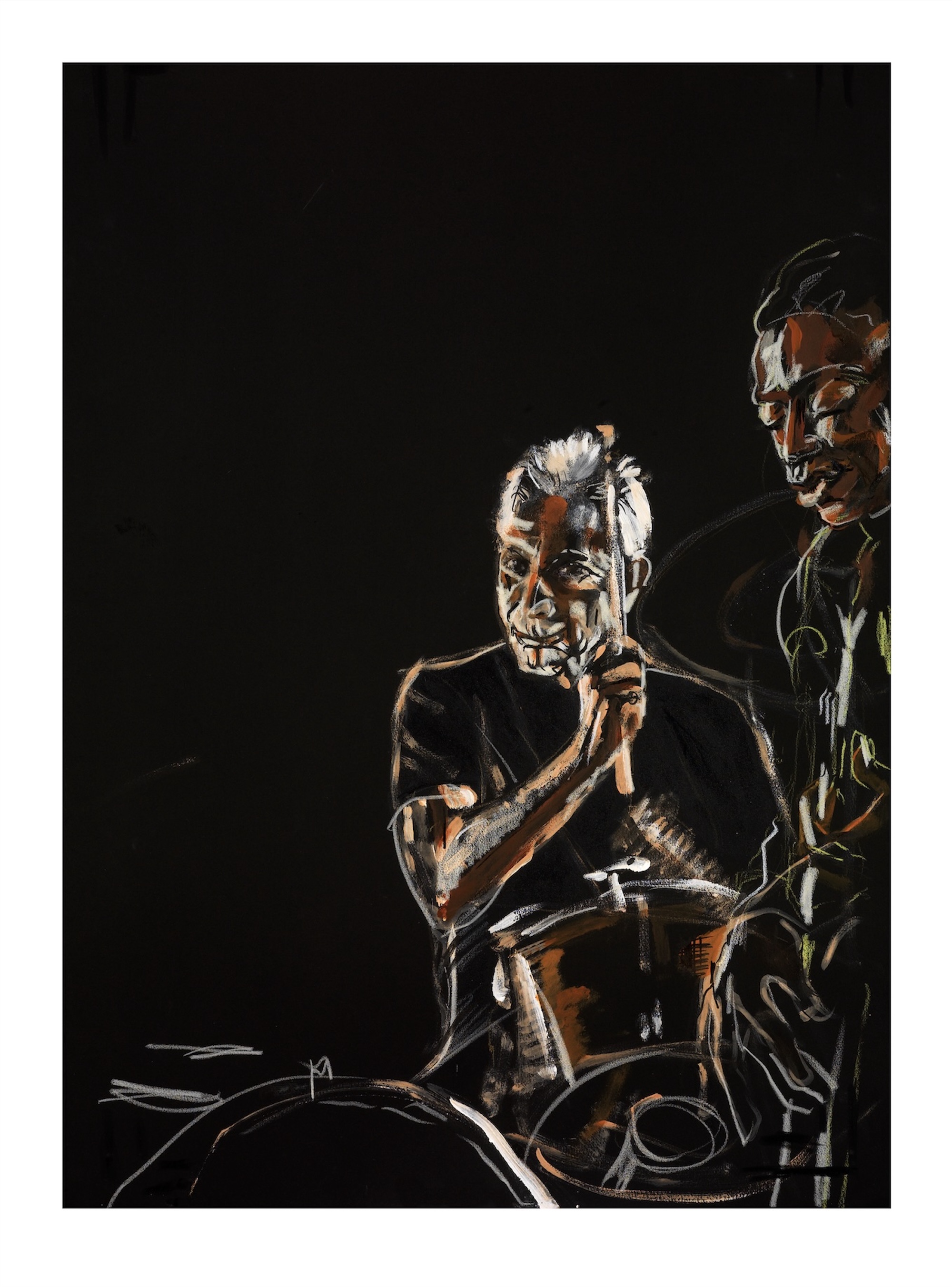 Ronnie Wood, 'Tight Section' Charlie Watts portrait