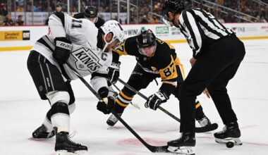 Kopitar gets jersey from Crosby after last regular season matchup