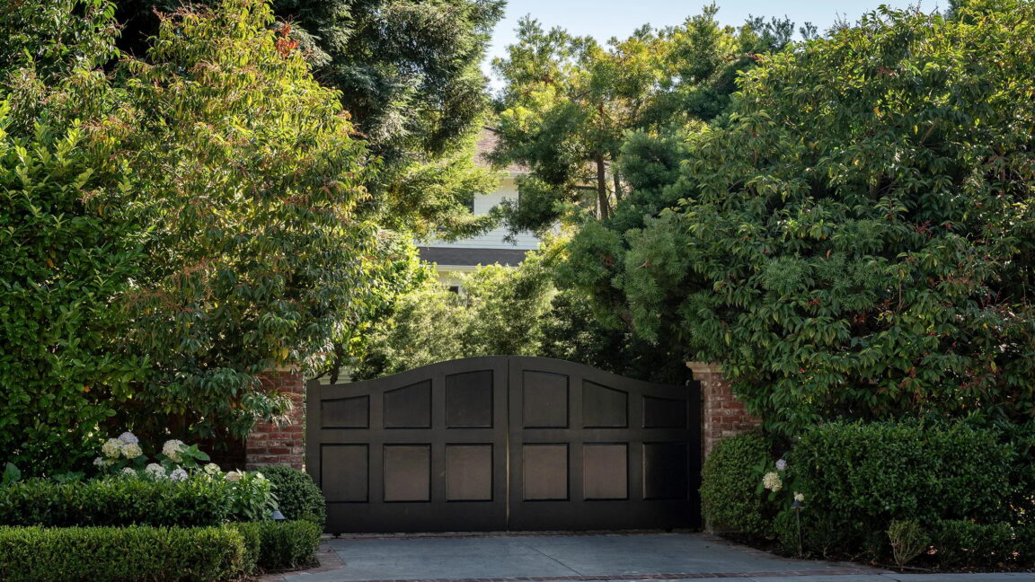 an entrance to the zuckerberg compound