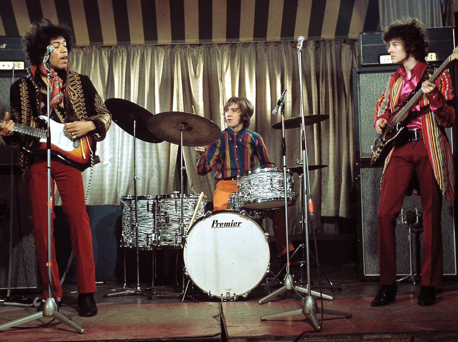 The Jimi Hendrix Experience in concert at the Marquee Club.