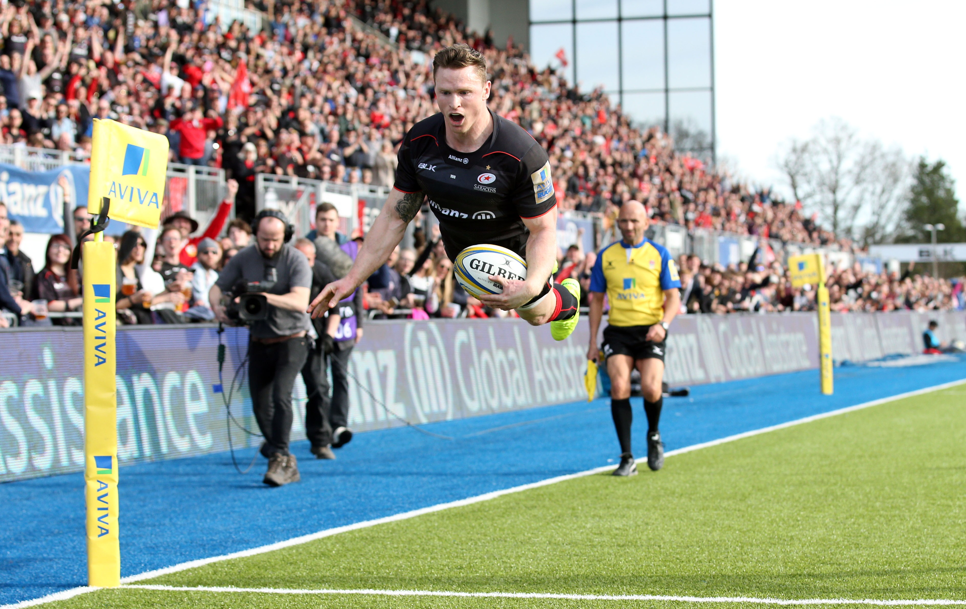 Saracens v Bath, Aviva Premiership Rugby Union, Allianz Park, Hendon, London - UK - 26 Mar 2017