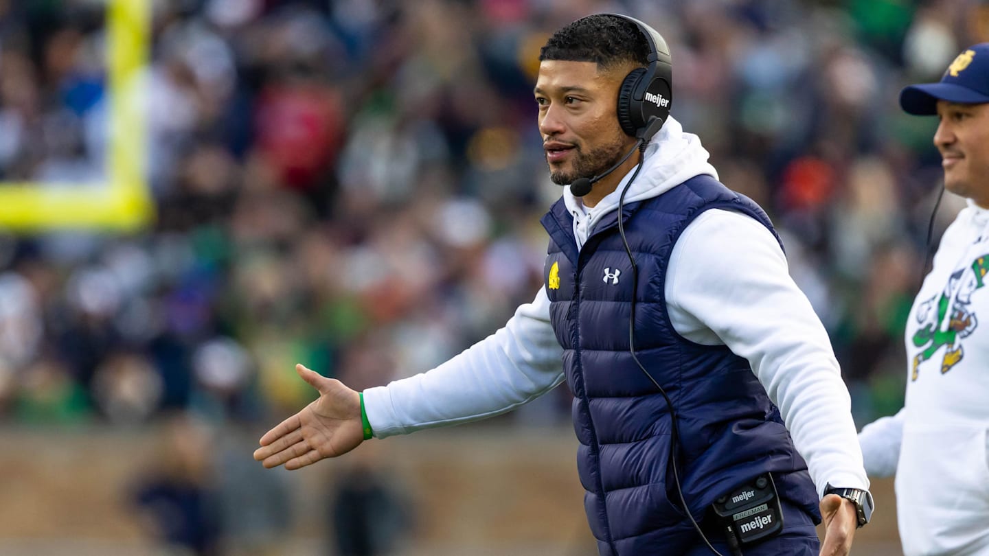 Notre Dame Coach Marcus Freeman a Surprise Name on Giants’ Candidates List