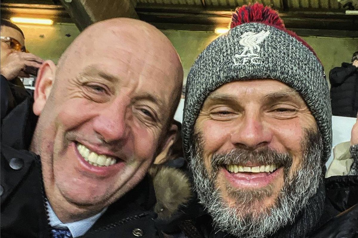 Patrick Berger and former teammate Gary McAllister