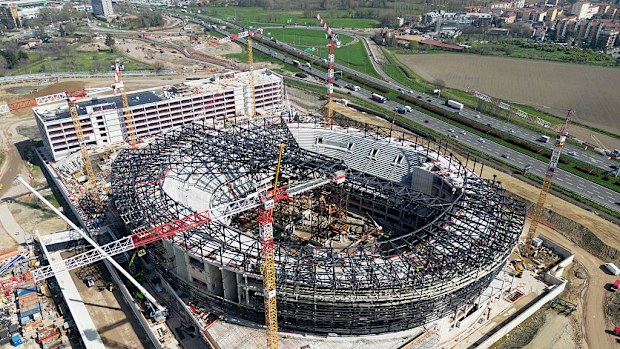 The ice hockey rink, set to host NHL players, is nearly a metre too short. 